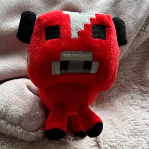 Plush Minecraft Baby Cow Red Gray Mojang Stuffed Animal Jinx 2014 Mushroom